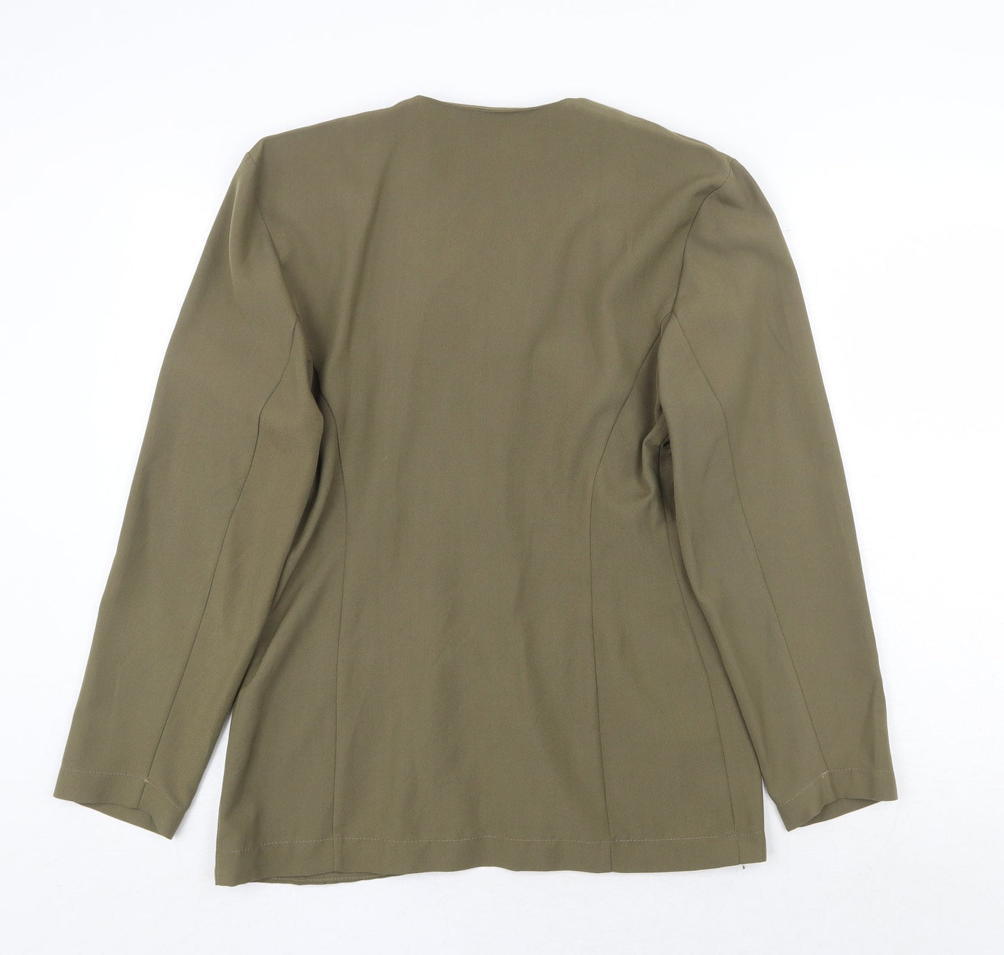 Gallery Womens Green Jacket Blazer Size 12 Button