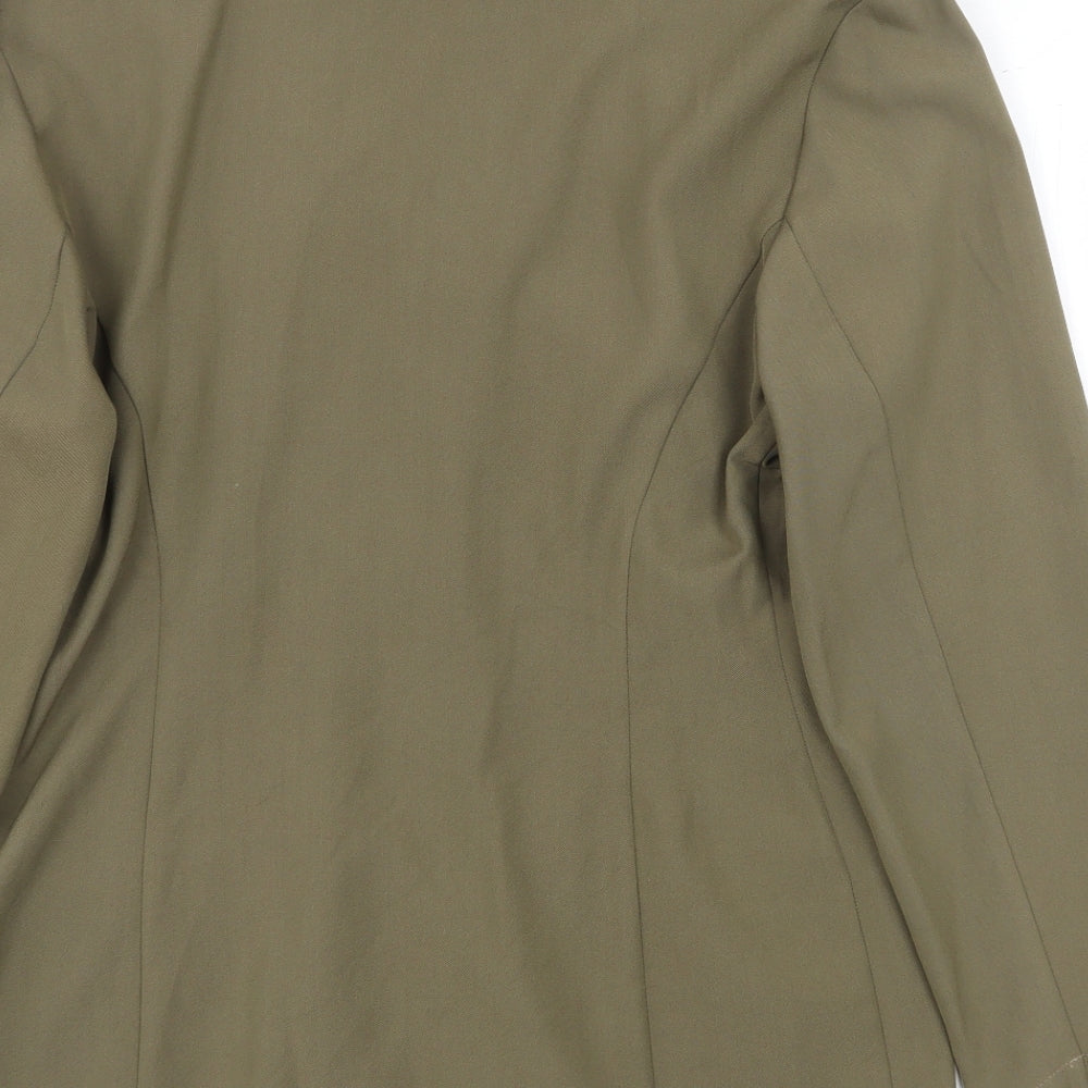Gallery Womens Green Jacket Blazer Size 12 Button