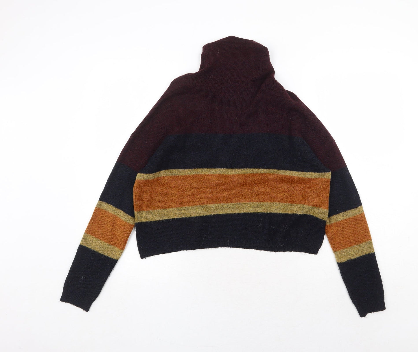 New Look Womens Multicoloured High Neck Acrylic Pullover Jumper Size S