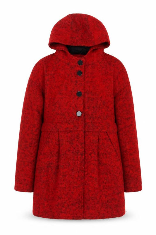 ASOS Womens Red Pea Coat Coat Size 10 Button