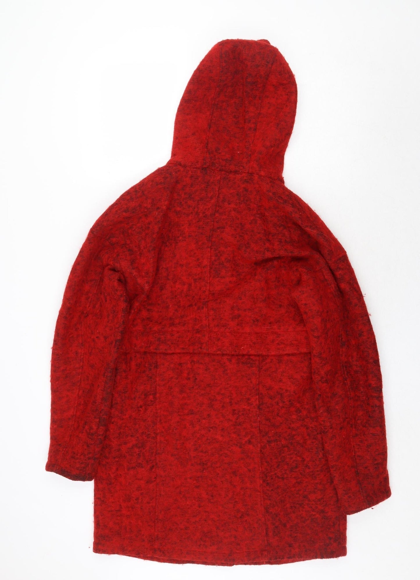 ASOS Womens Red Pea Coat Coat Size 10 Button