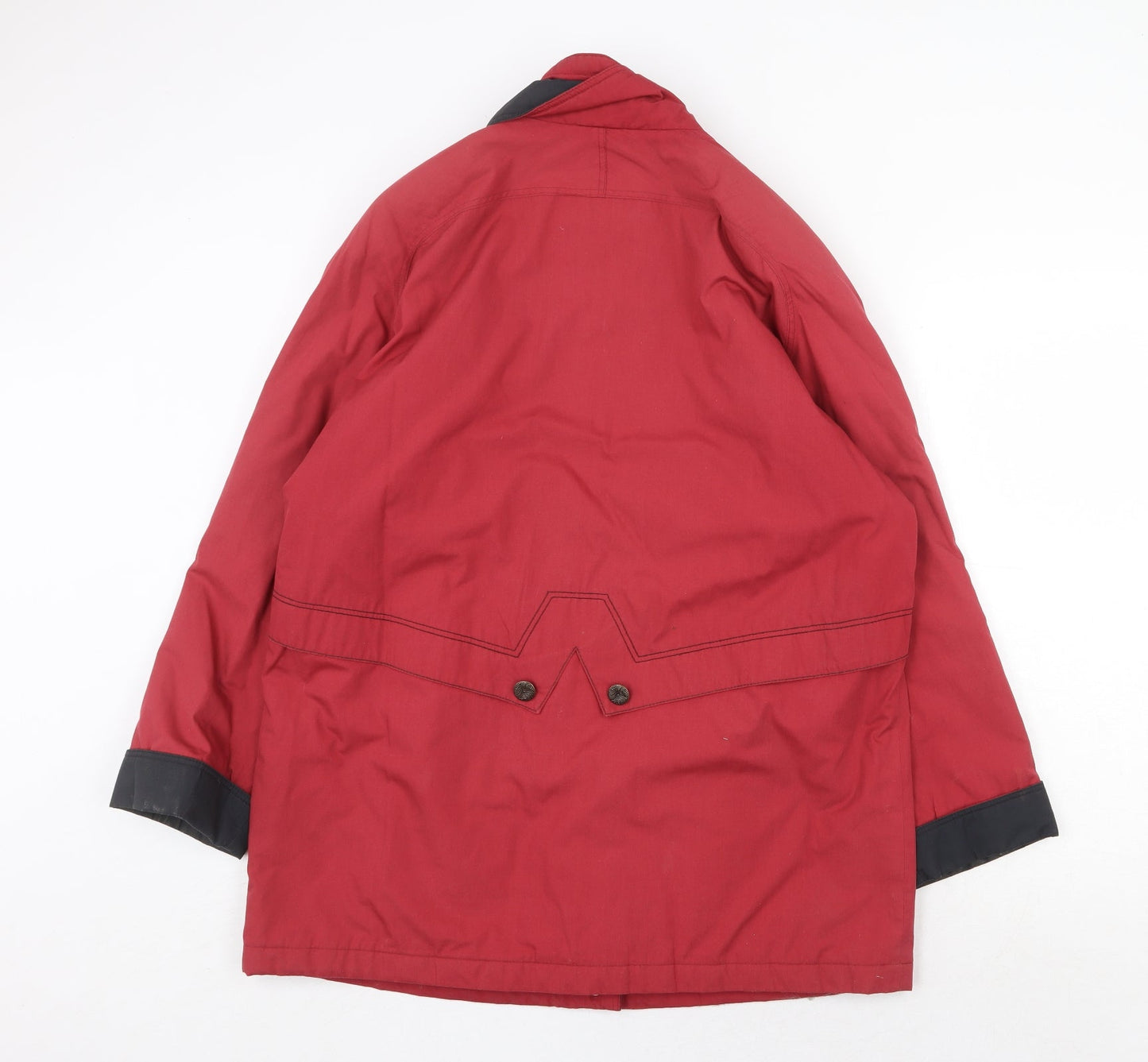 Telemac Womens Red Pea Coat Coat Size 14 Zip
