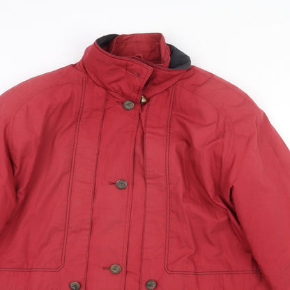Telemac Womens Red Pea Coat Coat Size 14 Zip