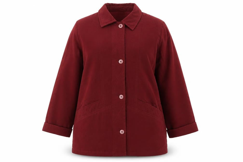 Bonmarché Womens Red Pea Coat Coat Size M Zip