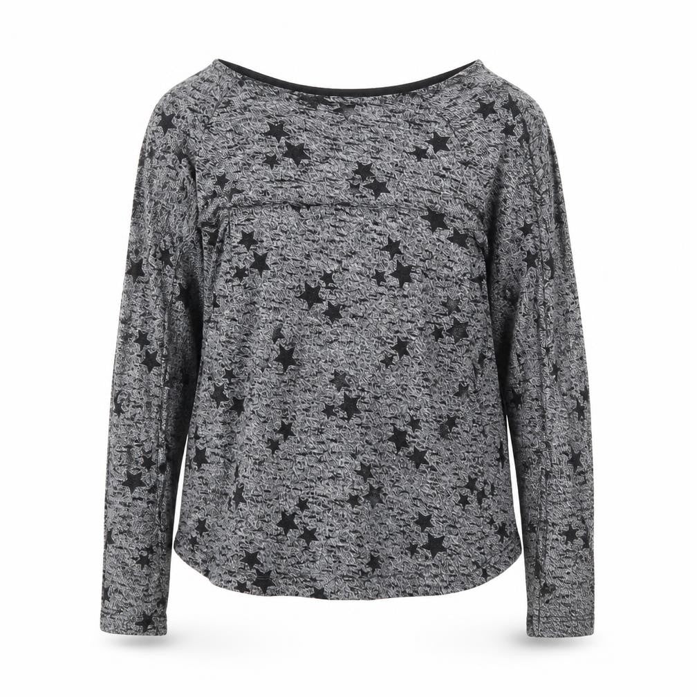 H&M Girls Grey Round Neck Geometric Polyester Pullover Jumper Size 11-12 Years Pullover - Star Print