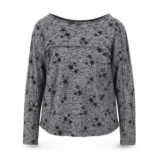 H&M Girls Grey Round Neck Geometric Polyester Pullover Jumper Size 11-12 Years Pullover - Star Print