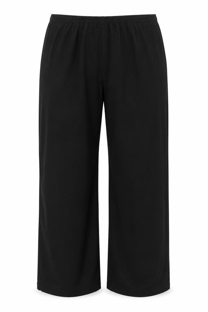 EWM Womens Black Polyester Trousers Size 12 Regular - Elastic Waist