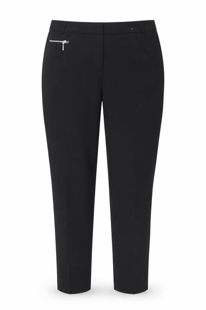 Select Womens Black Polyester Capri Trousers Size 8 Regular Zip
