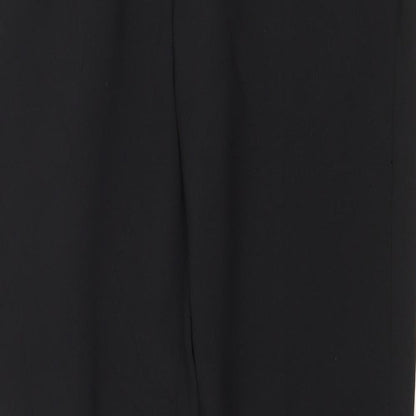 Select Womens Black Polyester Capri Trousers Size 8 Regular Zip