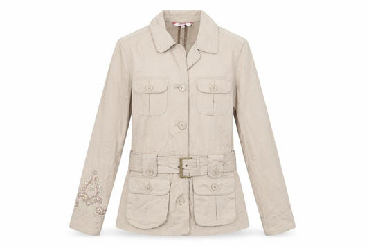 Debenhams Womens Beige Jacket Size 10 Button