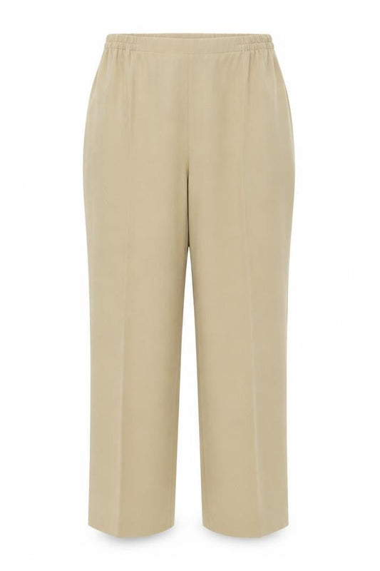 Artigiano Womens Beige Polyester Trousers Size 12 Regular