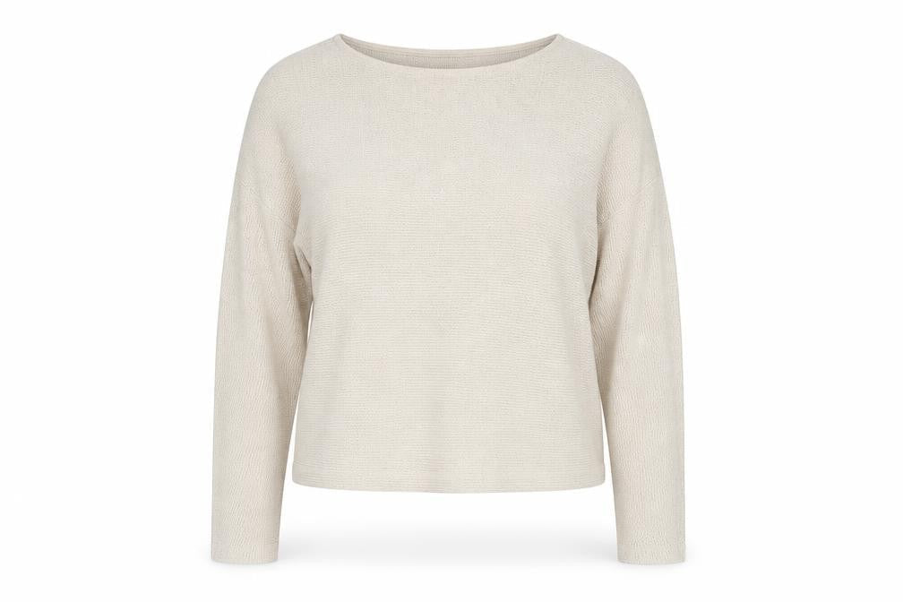 H&M Womens Beige Round Neck Viscose Pullover Jumper Size XS