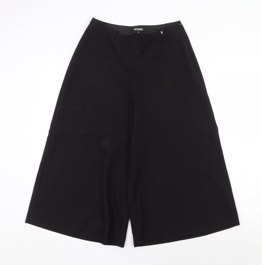 Missguided Womens Black Polyester Trousers Size 10 Regular Zip