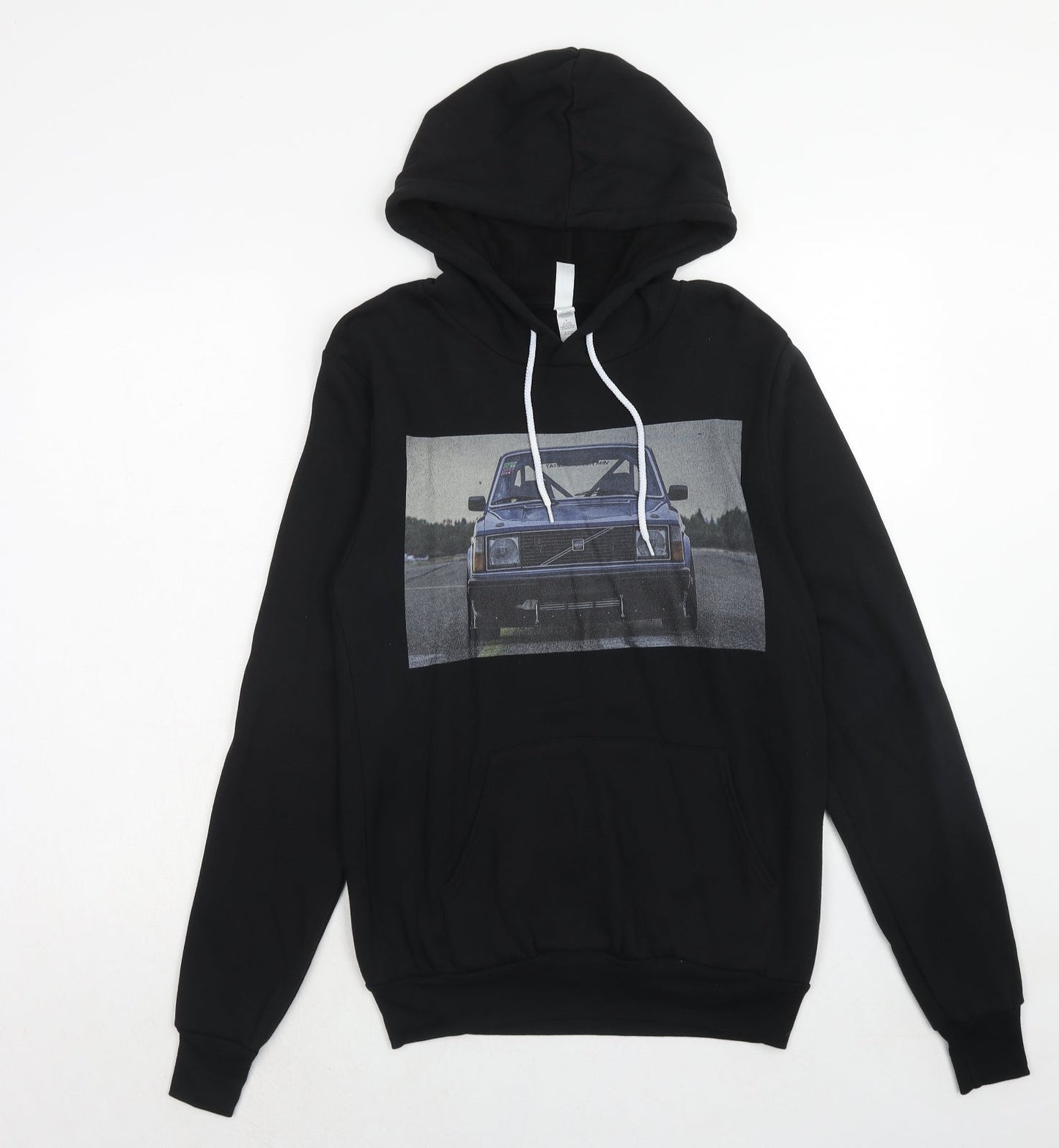 Bella + Canvas Womens Black Cotton Pullover Hoodie Size S Pullover