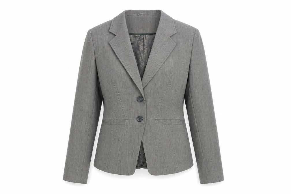 George Womens Grey Polyester Jacket Blazer Size 10