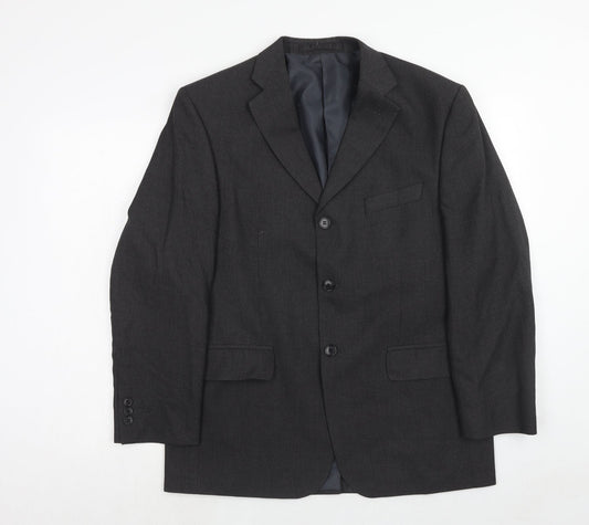 Marks and Spencer Mens Grey Polyester Jacket Suit Jacket Size 40 Regular