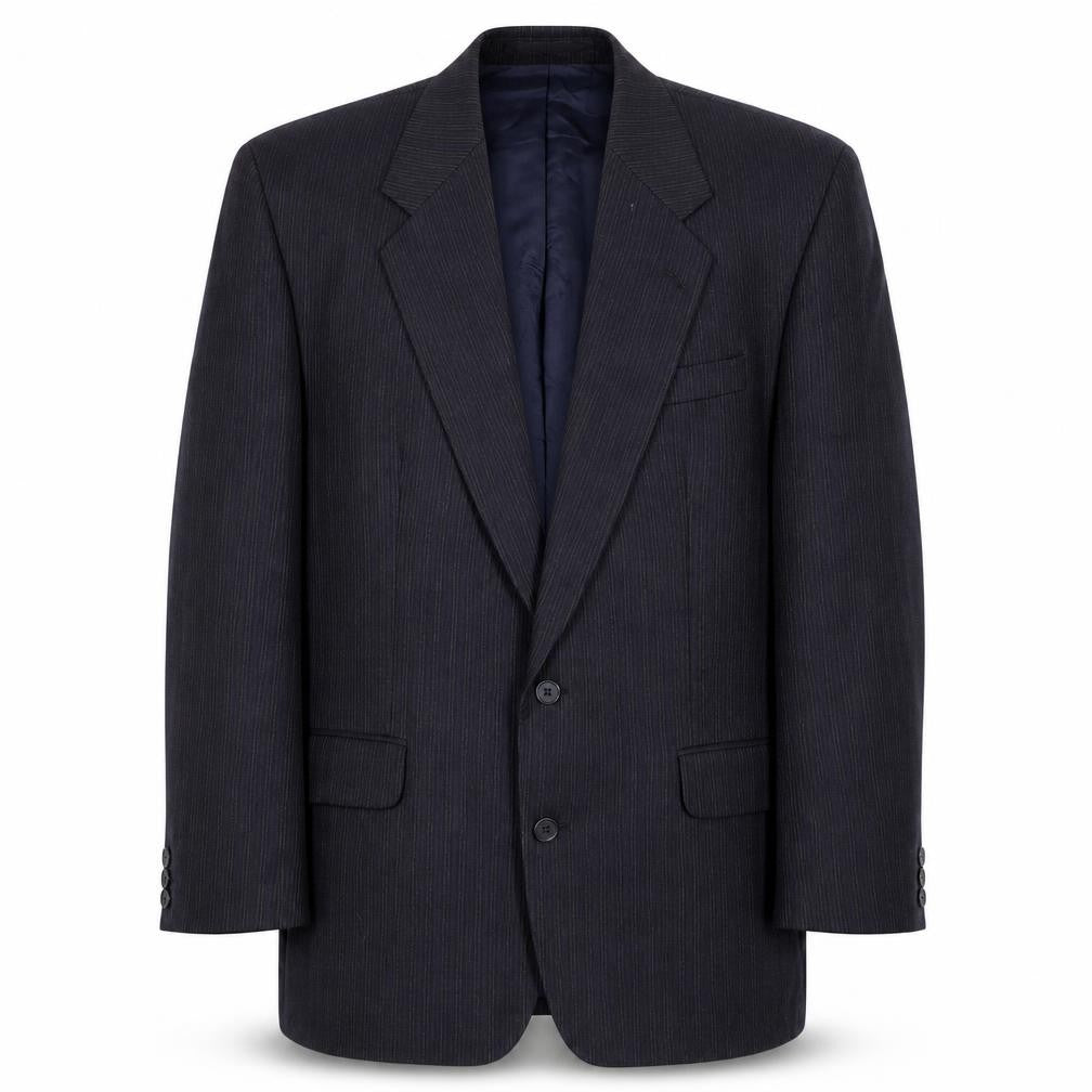 James Barry Mens Blue Striped Wool Jacket Suit Jacket Size 42 Regular