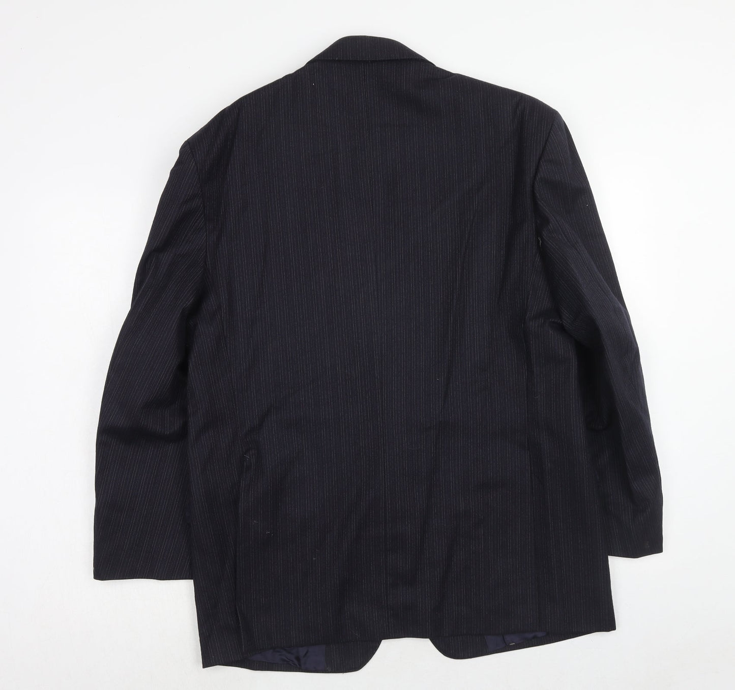 James Barry Mens Blue Striped Wool Jacket Suit Jacket Size 42 Regular