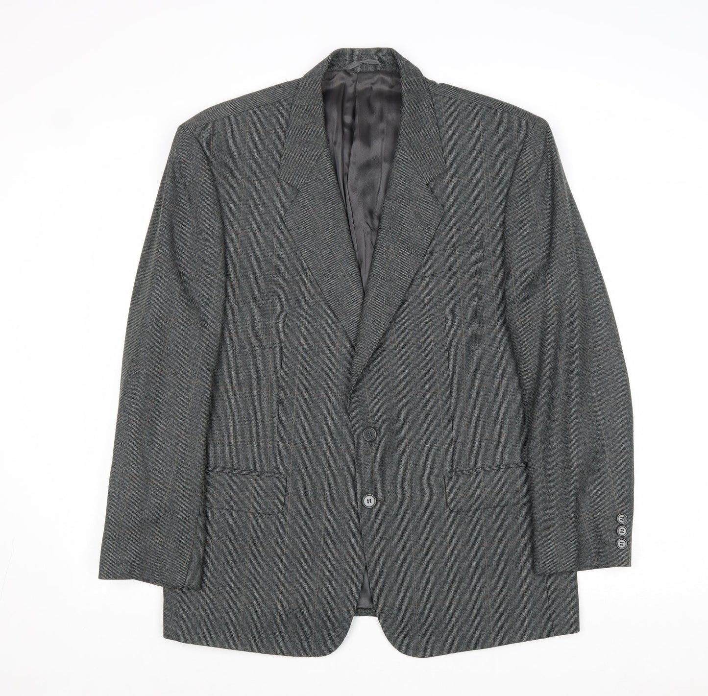 James Barry Mens Grey Wool Jacket Suit Jacket Size 42 Regular