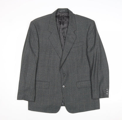 James Barry Mens Grey Wool Jacket Suit Jacket Size 42 Regular