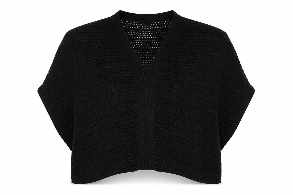 Gap Womens Black V-Neck Acrylic Pullover Jumper Size S - Poncho