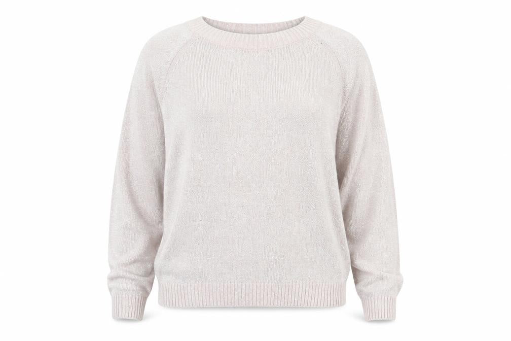 VERO MODA Womens Beige Round Neck Polyester Pullover Jumper Size M
