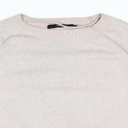 Vero Moda Womens Beige Round Neck Polyester Pullover Jumper Size M