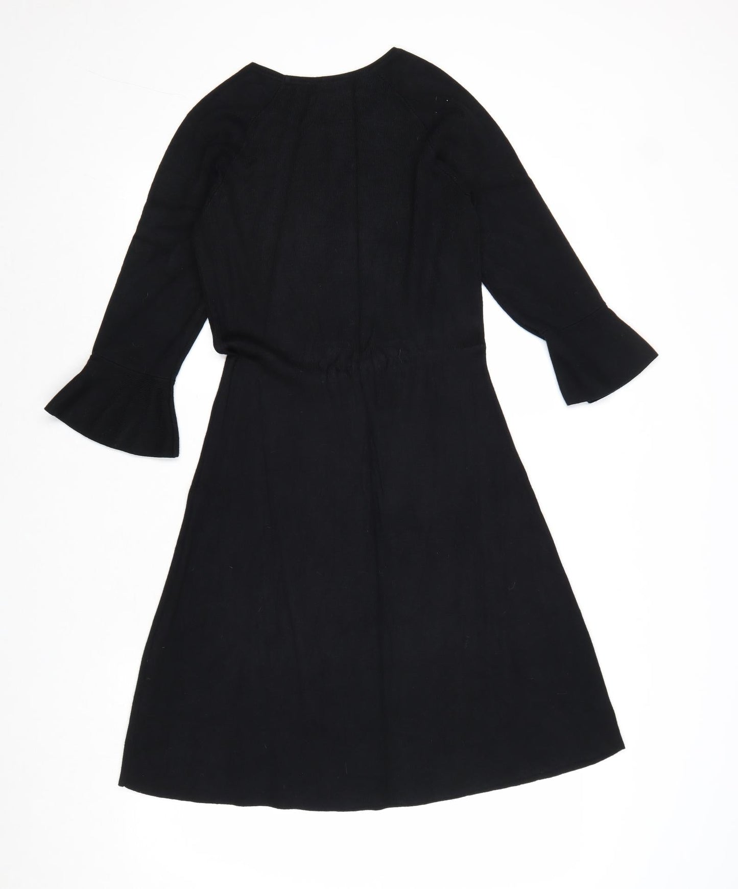 Dorothy Perkins Womens Black Viscose Fit & Flare Size 8 Round Neck Pullover