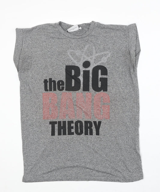 Atmosphere Womens Grey Polyester Basic T-Shirt Size 10 Crew Neck - The Big Bang Theory