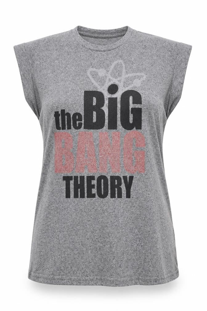 Atmosphere Womens Grey Polyester Basic T-Shirt Size 10 Crew Neck - The Big Bang Theory