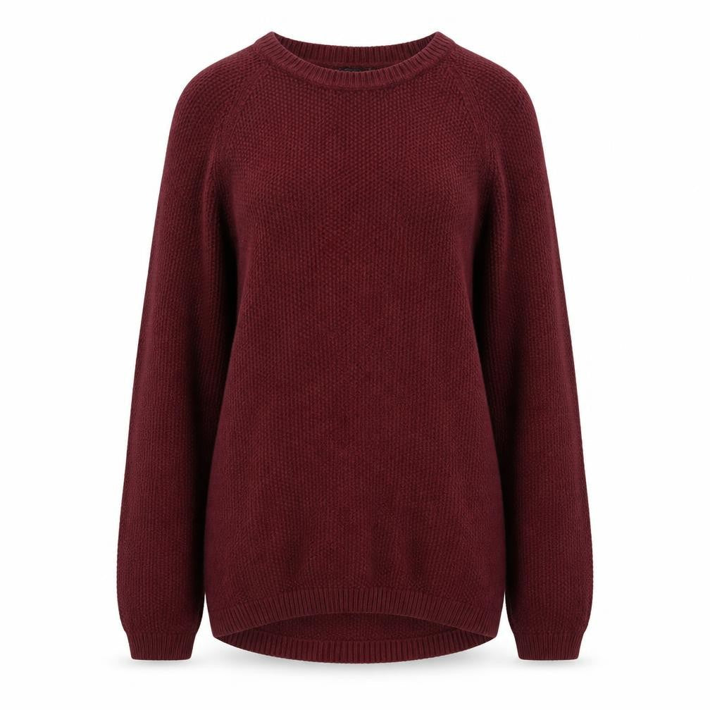 H&M Womens Red Round Neck Acrylic Pullover Jumper Size S