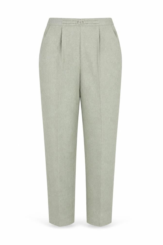 Classic Womens Grey Polyester Trousers Size 10 Regular
