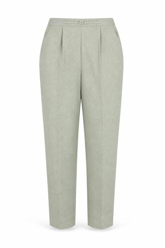 Classic Womens Grey Polyester Trousers Size 10 Regular