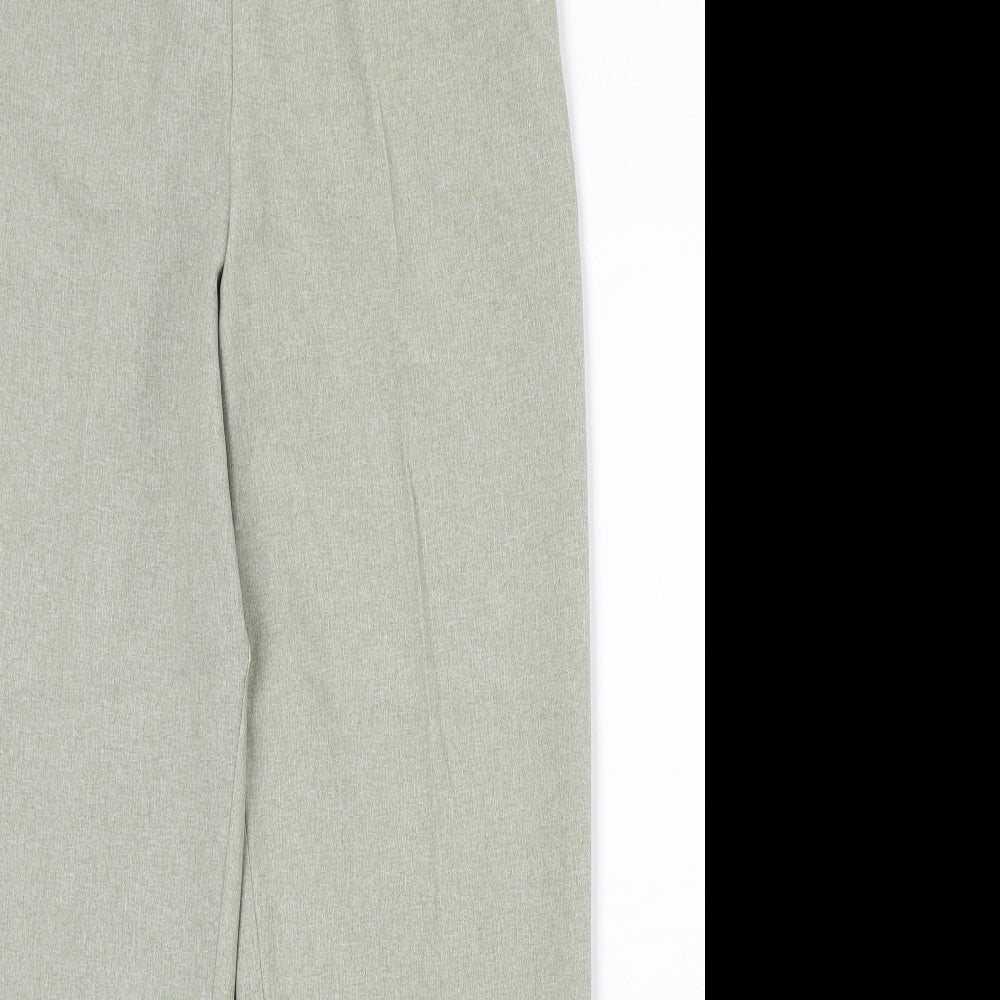 Classic Womens Grey Polyester Trousers Size 10 Regular