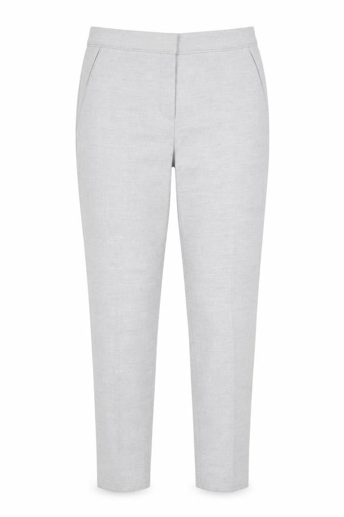 H&M Womens Grey Polyester Chino Trousers Size 12 Regular Zip