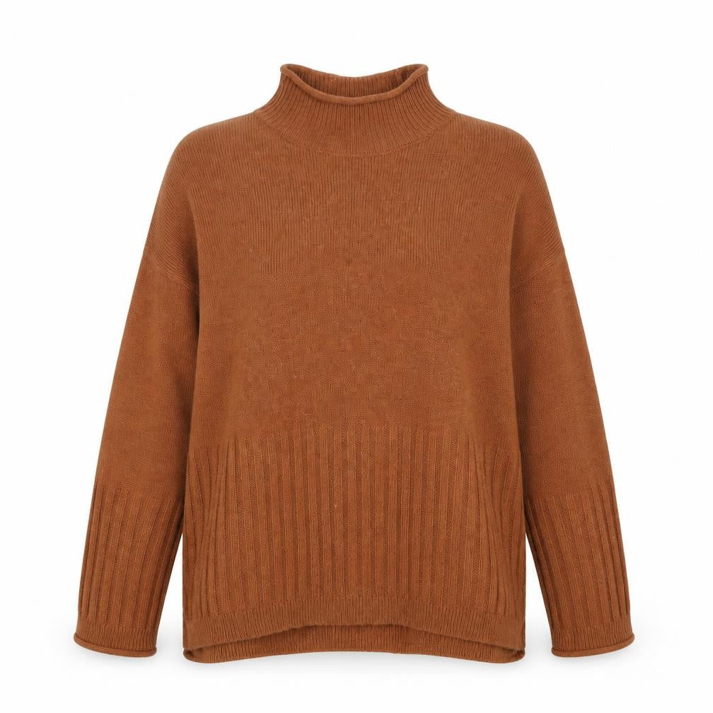 Marks & Spencer Womens Orange High Neck Acrylic Pullover Jumper Size S
