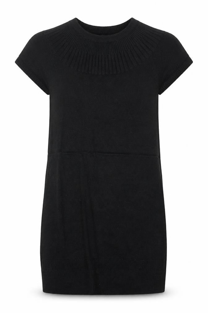 H&M Womens Black Acrylic Jumper Dress Size S Round Neck Pullover