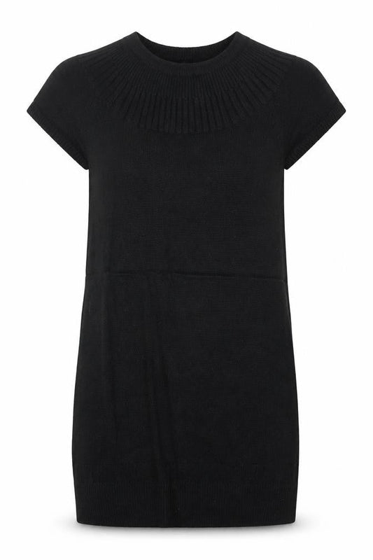 H&M Womens Black Acrylic Jumper Dress Size S Round Neck Pullover
