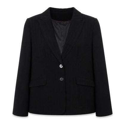 AMARANTO Womens Black Polyester Jacket Blazer Size 16
