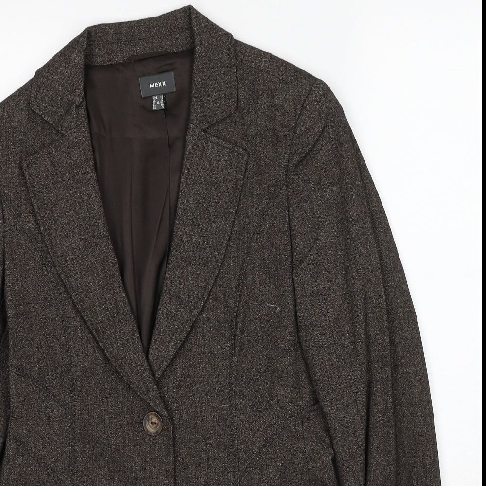 Mexx Womens Brown Jacket Blazer Size 10 Button