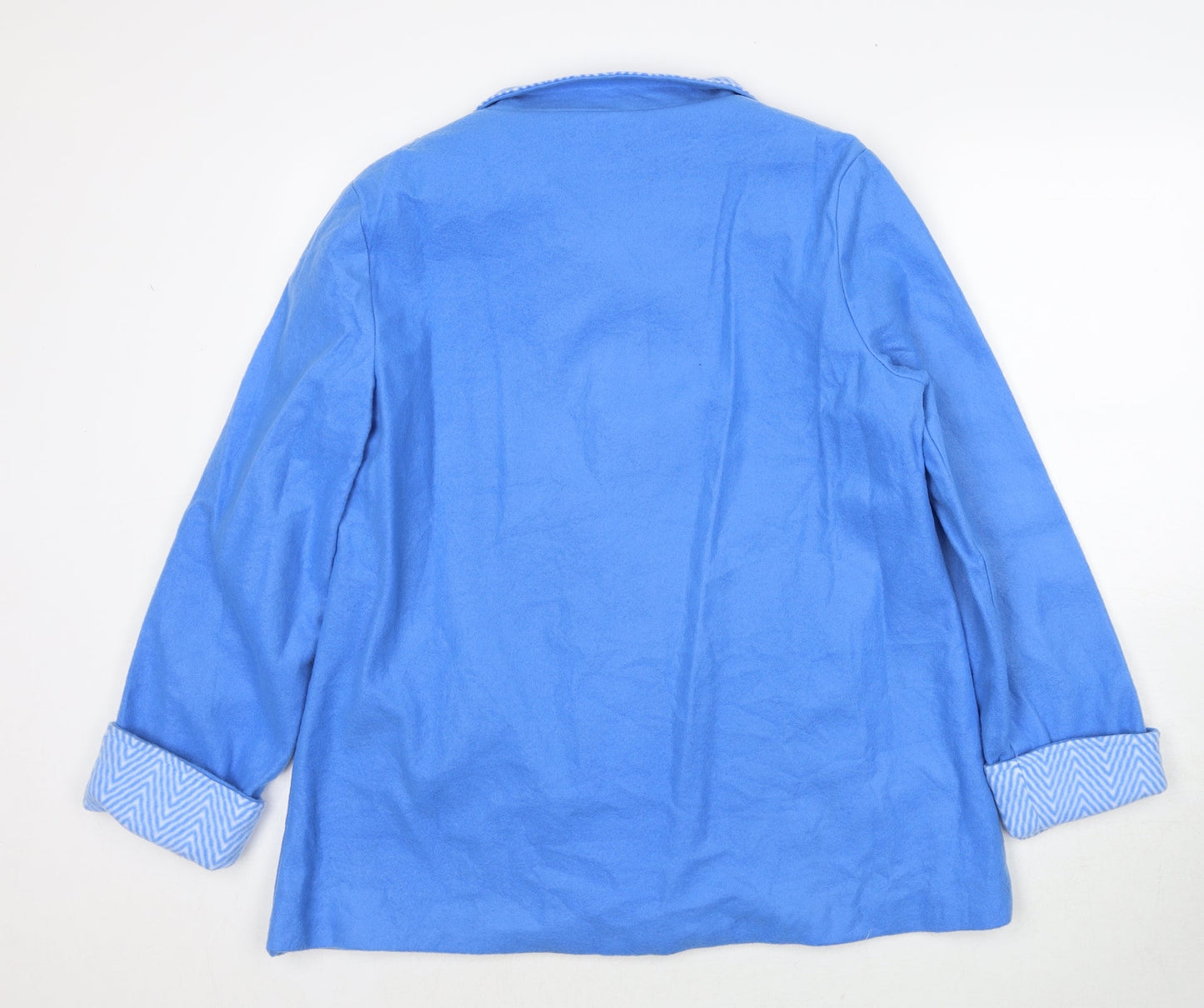 Anne de Lancey Womens Blue Jacket Size M Button