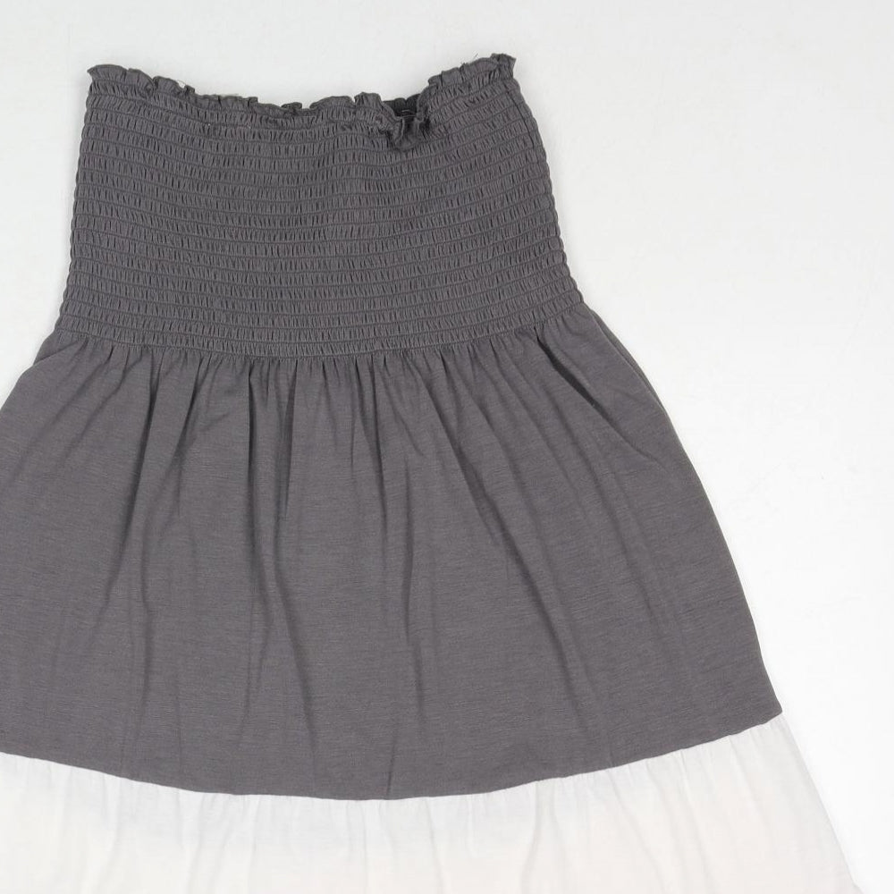 Derek Heart Womens Multicoloured Colourblock Polyester Tank Dress Size S Square Neck Pullover