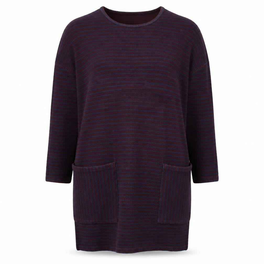 Zara Womens Red Striped Polyester Jumper Dress Size S Round Neck Pullover