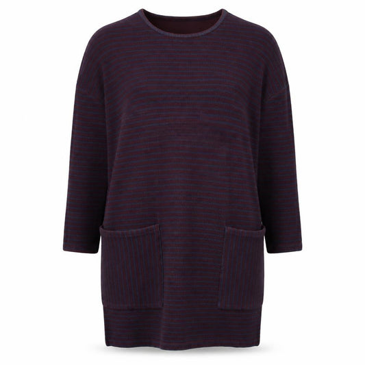 Zara Womens Red Striped Polyester Jumper Dress Size S Round Neck Pullover