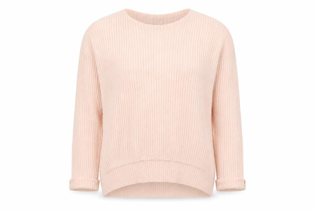 Dorothy Perkins Womens Pink Round Neck Herringbone Acrylic Pullover Jumper Size 12