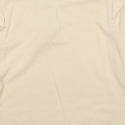 EWM Womens Beige Floral Cotton Pullover Sweatshirt Size 12 Pullover
