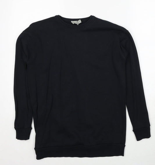 ASOS Womens Black Cotton Pullover Sweatshirt Size 6 Pullover