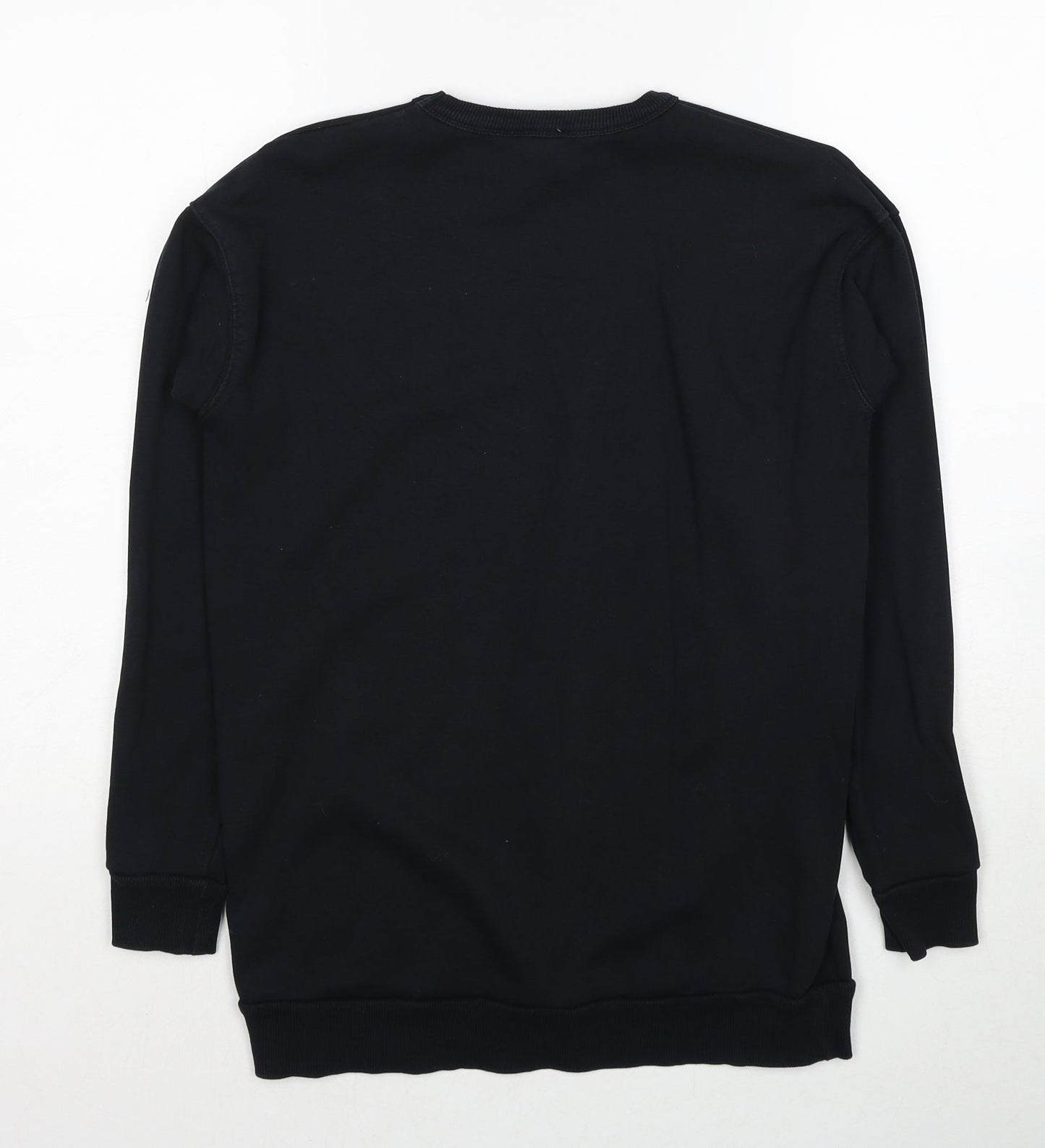 ASOS Womens Black Cotton Pullover Sweatshirt Size 6 Pullover