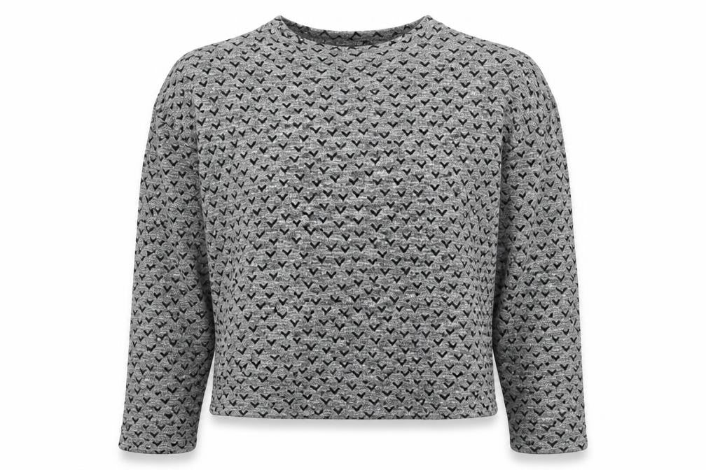 NEXT Womens Grey Geometric Cotton Pullover Sweatshirt Size 14 Pullover
