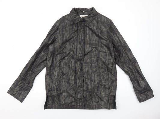 Dannimac Womens Grey Animal Print Jacket Size S Zip - Snake Print